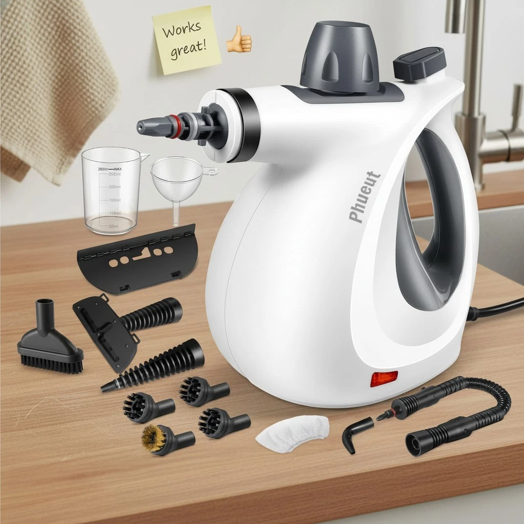 Lightweight Handheld Steamer - 3 Min Heat-Up for Quick Multi-Surface Cleaning