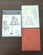 Stampin Up PLACES IN THE HEART Stamp Set 158964 Mother Child Sentiments NEW