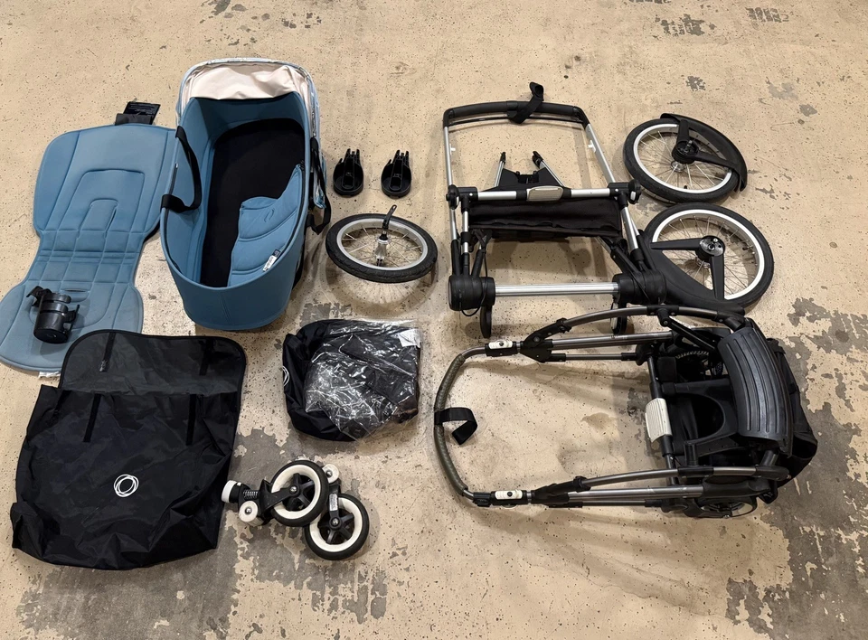 Base de corredor Bugaboo e carrinho Bee com berço, leia a descrição. - Imagem 2 de 4