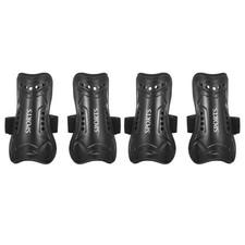 Calcio Stinchi Parastinchi Taglia S,4pz Traspirante PVC Sport Protezione,Nero