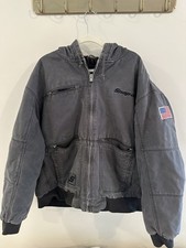 Snap On Tools Duck Canvas Jacket Mens 3XL Black Insulated Workwear USA Hooded