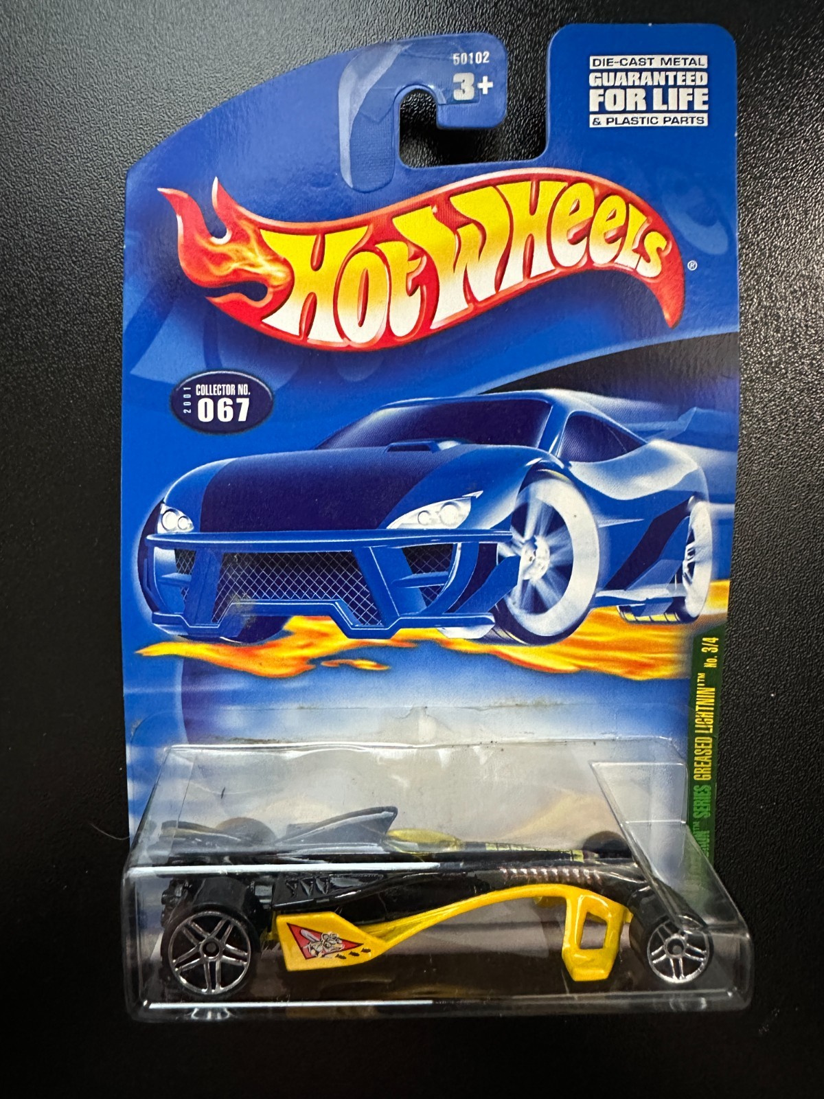 Hot Wheels #067 | Greased Lightnin' (Black + PR5) | Rod Squadron Series