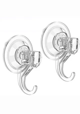 2PCS Heavy Duty Suction Cup Hook Cup Wall Wreath Hanger Window Shower Kitchen