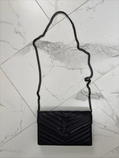 Yves Saint Laurent Black Leather Crossbody Bag