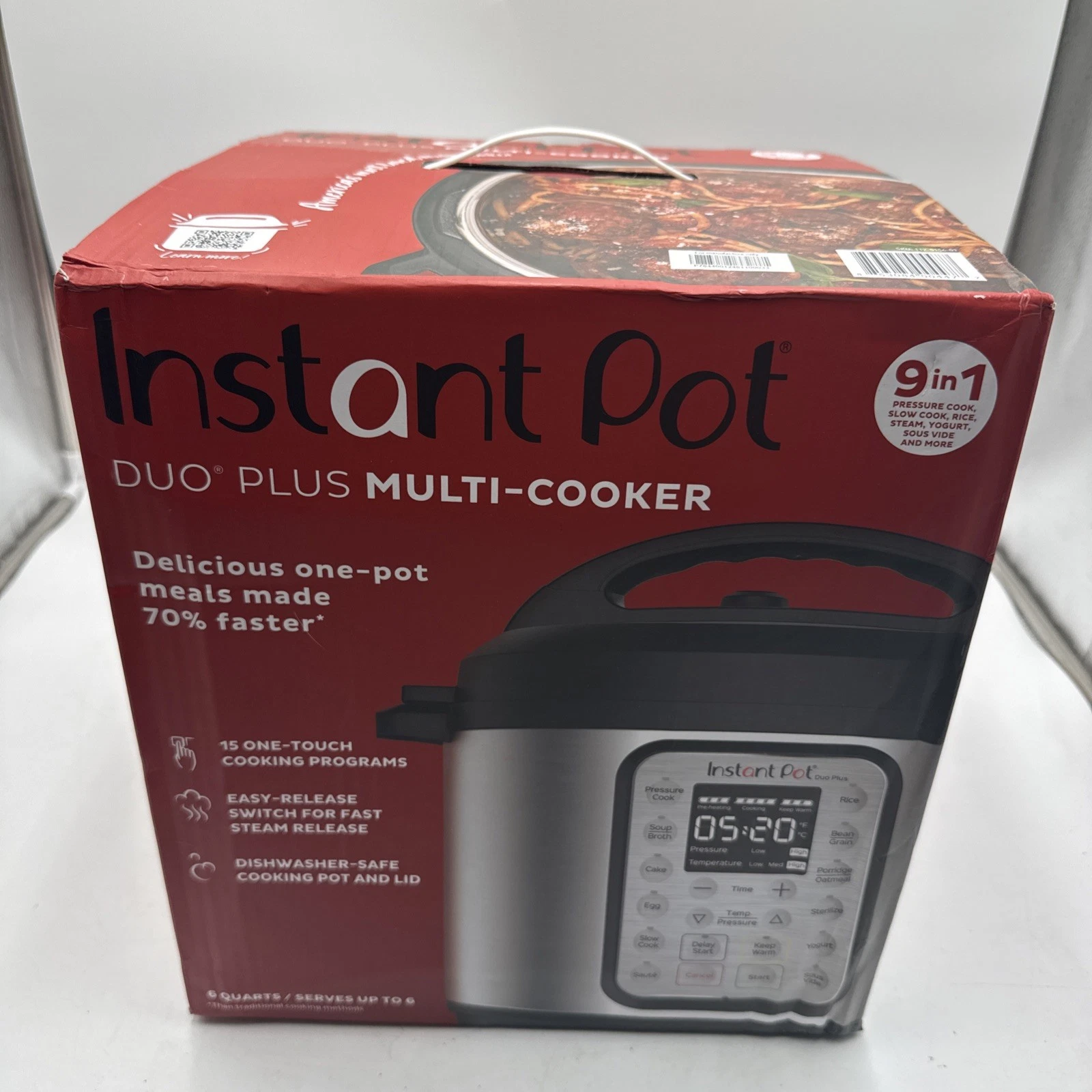Instant Pot Duo Plus 9-in-1 Multicooker Steamer Stainless Steel 6 Quarts New
Opens in a new window o