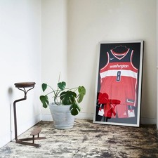 Basketball Uniform Display Case w/ UV Acrylic & Dual Hanger - Aluna-frame