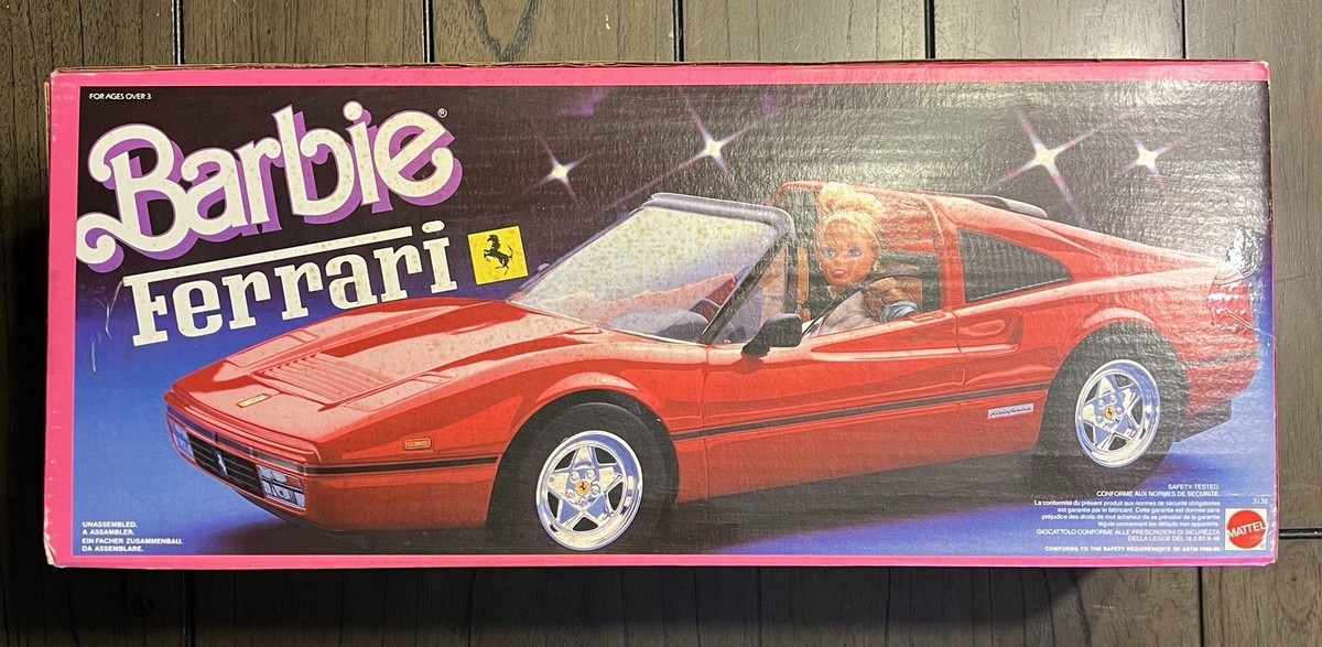 VINTAGE NOS 1987 Mattel Barbie Red Ferrari Car #3136, NEW in