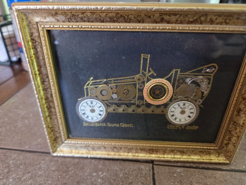 Vintage L. Kersh of London Horological Collage - Rolls-Royce Silver Ghost Framed