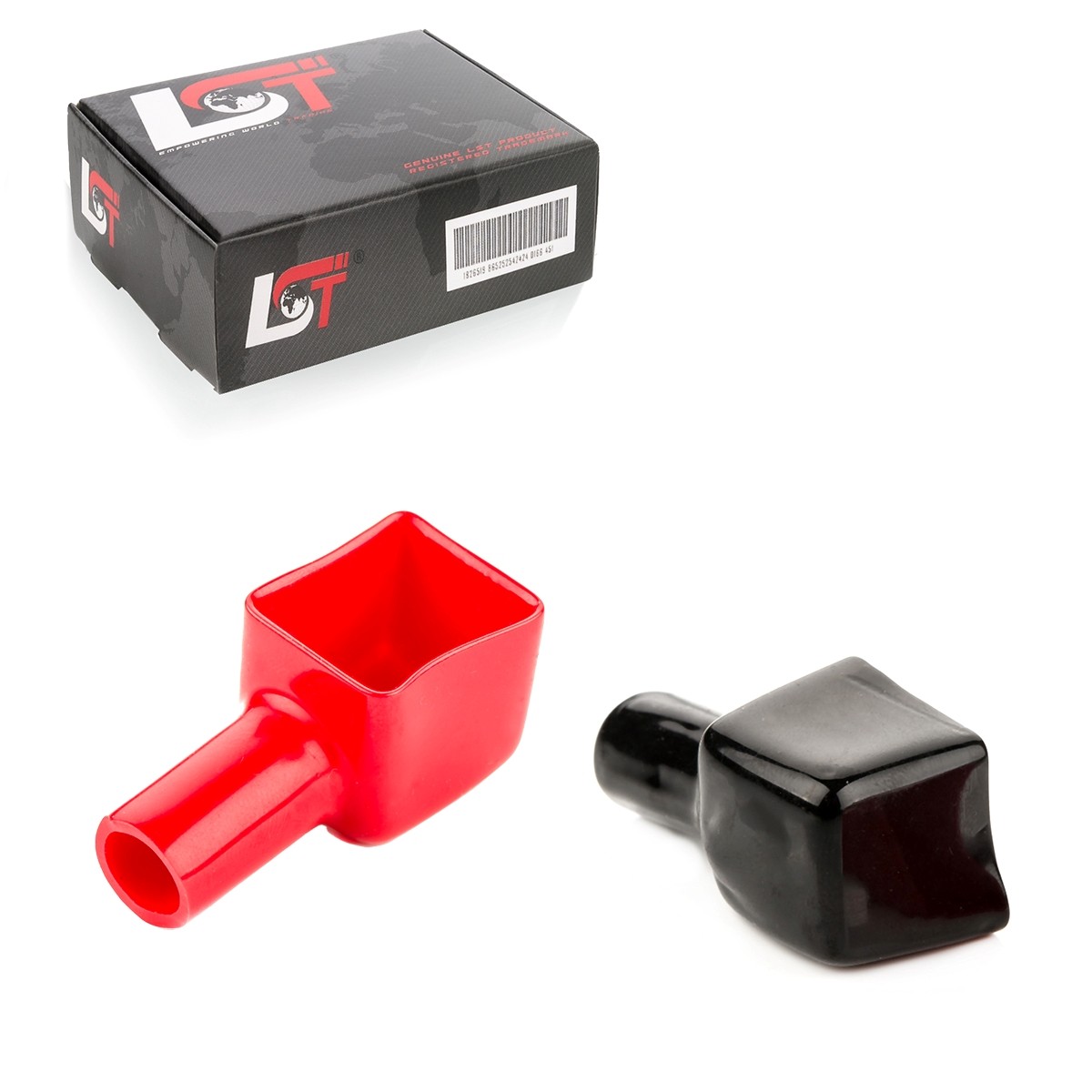 Set Rubber Battery Terminal Covers Negative Positive Red Black For KAWASAKI