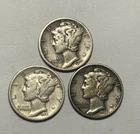 1919 D VF, 1931 D VFXF AND 1931 S XF MERCURY DIME
