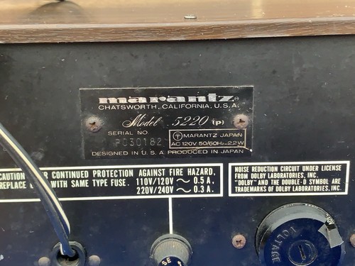 Marantz Model 5220 Cassette Deck - Picture 5 of 6