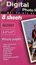 Special Moments Photo Paper For Ink Jet Printers 8 Pks-8 Sheets 8.5 x 11 Glossy