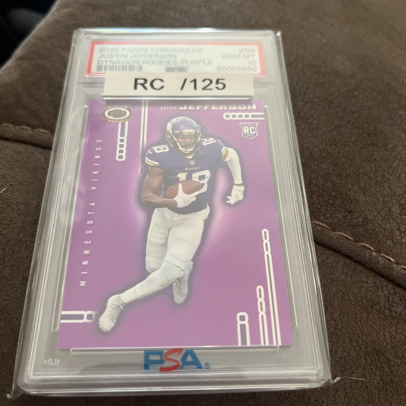 Justin Jefferson Panini Chronicles Dynagon Rookies #D9 Purple