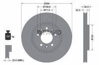 2X Pagid Bremsscheibe 55871NC FüR Opel Vivaro K0 Zafira Life Bus Platform Cabin