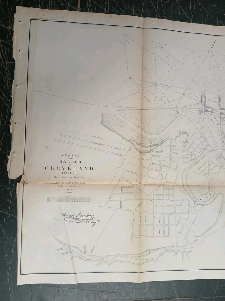Карта общественных опросов Кливленда Огайо 1855 г.  Правительство. Документ. - Изображение 4 из 4