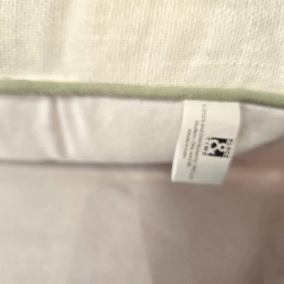 Cottage Core "Cozy Season" Woven 11.5x18.5 Green Embroidered Lumbar Throw Pillow - Image 4 of 4