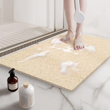 Non Slip Shower Mats for Inside Shower,16x24 24" x 16" Rectangular , Beige