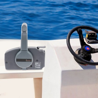 Grey Outboard Motor Forward Control Box, Side Mount Outboard Remote Control Box