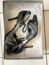 Nine West Black Leather Heels