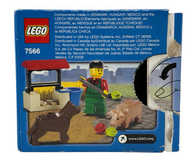 LEGO 7566 CITY Farmer MINIFIGURE Pig Dog Bucket Building Set Complete