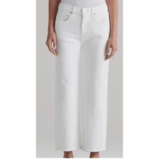 Edwin Marli Ankle Jeans Womens 27 Eggshell White High Rise Wide Leg Made in USA