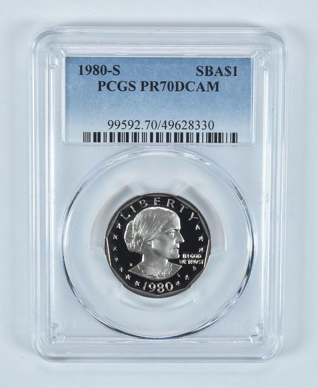 1980-S Susan B Anthony Dollar PR70 DCAM PCGS Blue Label *0706