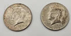 1967 1968 Kennedy Half Dollar LOT 2 Coins 40% Silver bullion stack 50c cents asw