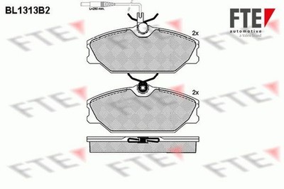 Bremsbelagsatz Scheibenbremse vorne FTE für RENAULT LAGUNA I
