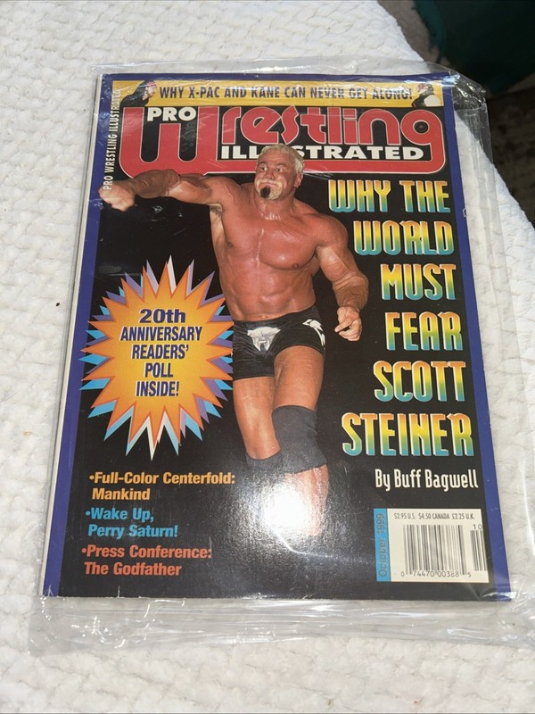 Pro Wrestling Illustrated Oct 1999 20th Anniversary Issue Mankind Centerfold 