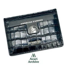 Tom Ford Black Crocodile Embossed Leather Cardholder -  Made In Italy