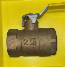 American Valve Ball Valve, 2" Female NPT w/ Stainless Ball, 600 WOG, Bronze