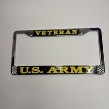 U.s. Army Veteran Metal License Plate Frame U.s. Army Veteran Metal License Plate Frame