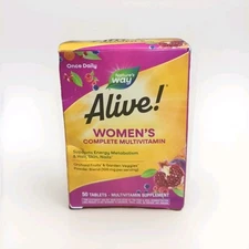 Nature's Way Alive! Women’s Complete Multivitamin 50 Tablets Exp 04/2026