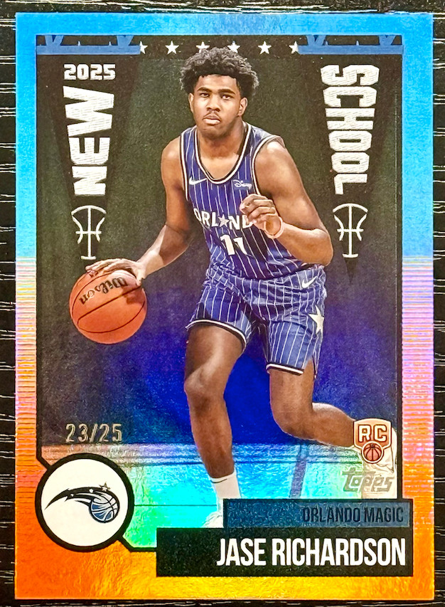 2025-26 Topps Jase Richardson RC Rookie New School ORANGE /25 SSP Orlando Magic