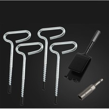 Fishing tent ice anchor drill adapter for ice fishing and auger bolt use