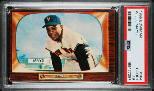 1955 Bowman Willie Mays #184 PSA 2.5 Graded Giants 