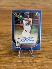 Dalton Rushing - Blue Rookie Auto 100/150 - 2025 Bowman Chrome / Dodgers