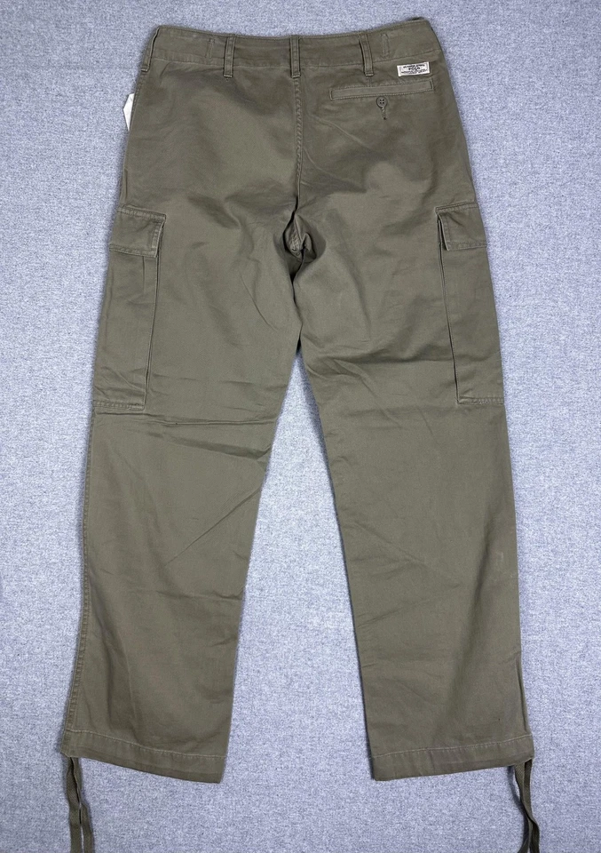Ralph Lauren Pantalones Mujer 10 Verde Clásico Chino Carga Militar Algodón Polo Foto 2 de 4