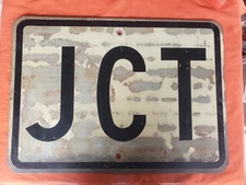 VGT Street Traffic Road Highway Sign JUNCTION White JCT  21 X 15 Heavy Metal 9lb