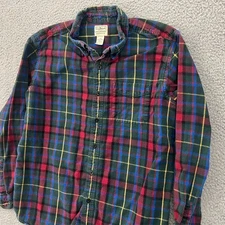 L.L. Bean Men's 100% Cotton Flannel Button Down Shirt - Large Regular