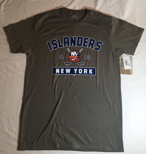 NHL Team Apparel New York Islanders T-Shirt Adult Medium Grey Team Logo - Picture 2 of 3