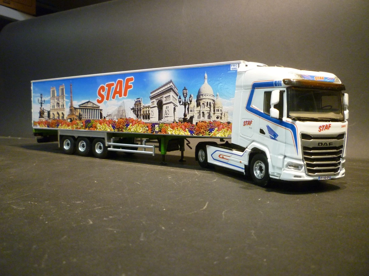 Daf XG STAF et remorque Chereau déco Paris 1/43