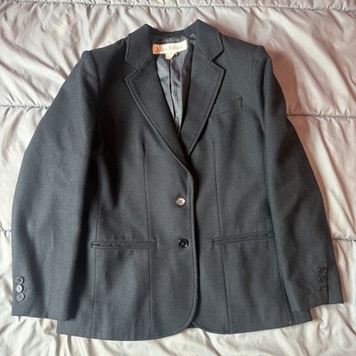Elles Belles Black Wool Blazer   Size 12 Made in Japan