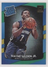2017 Panini Donruss Rated Rookies Holo Green & Yellow Laser Wayne Selden Jr rg2