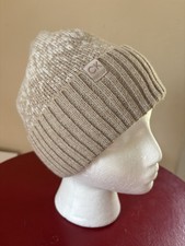 Calvin Klein Knit Beanie Hat Beige One Size Lined Never Worn