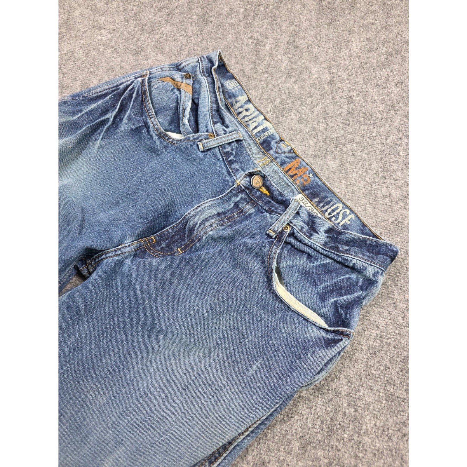 S 32x34 Loose Fit Denim Jeans Medium Wash *see Conditon*
