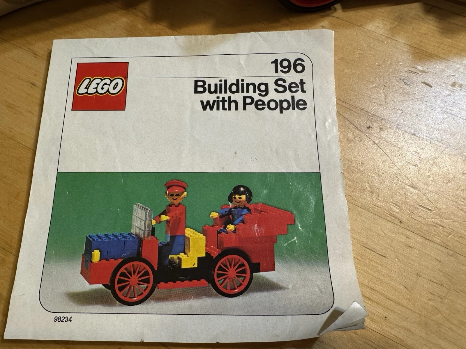 LEGO Building Set with People: Antique Car (196) Box And Instructions Included