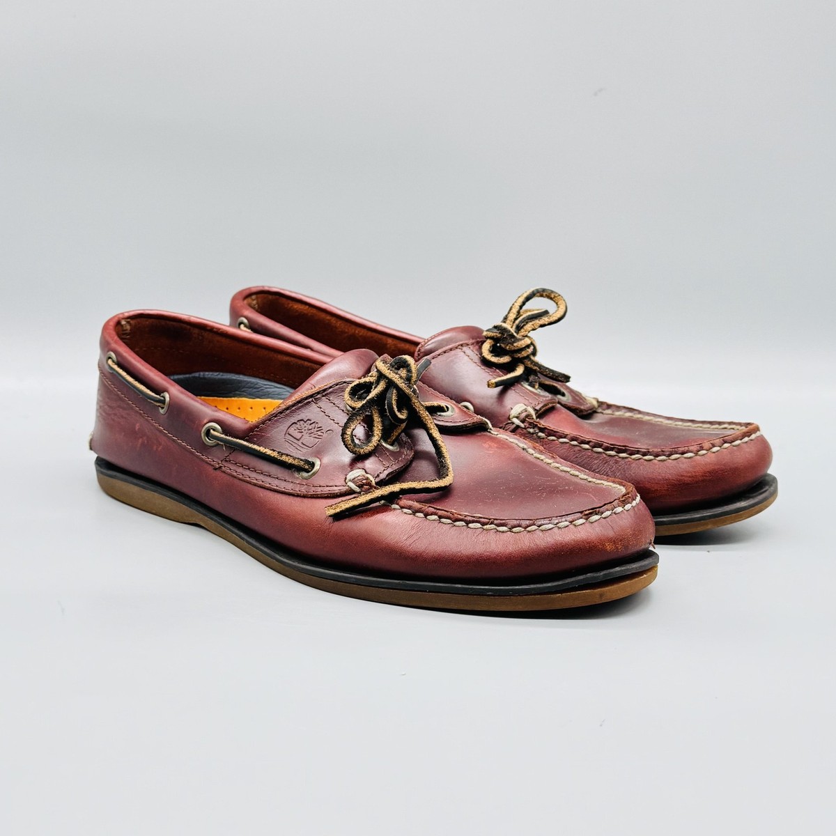 Timberland Shoes Mens 11 Brown Leather Classic 2 Eye Boat  display picture 3