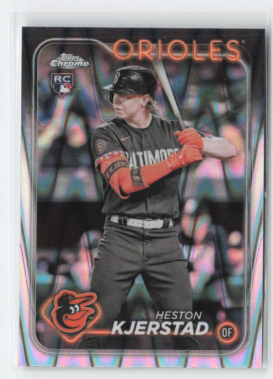 2024 Topps Chrome #142 Heston Kjerstad Raywave Refractors
