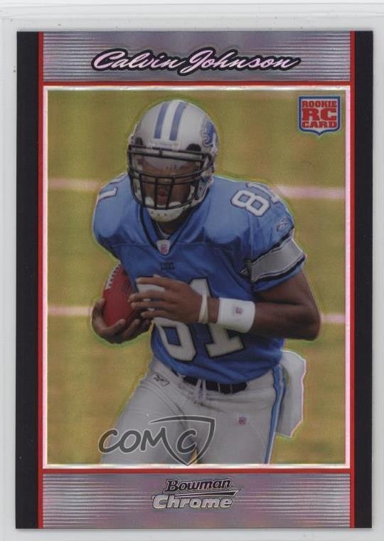 2007 Bowman Chrome Refractor Calvin Johnson #BC75 HOF 1o1v